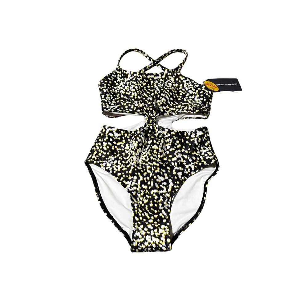 Melrose & Market 10 cut away one piece that acts like a bikini black nwt